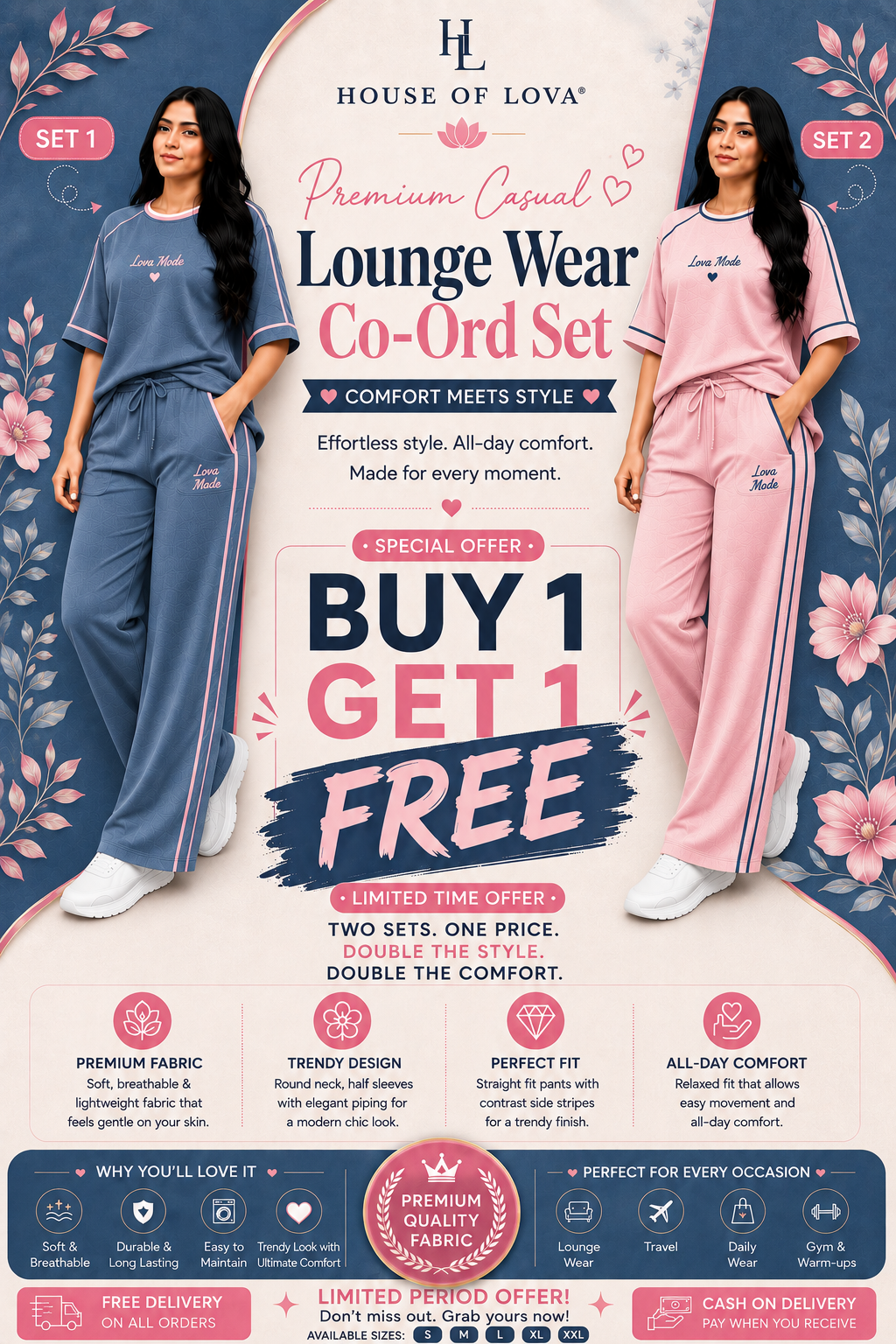 Signature Lounge Co-Ord Set - Buy 1 Get 1 Free