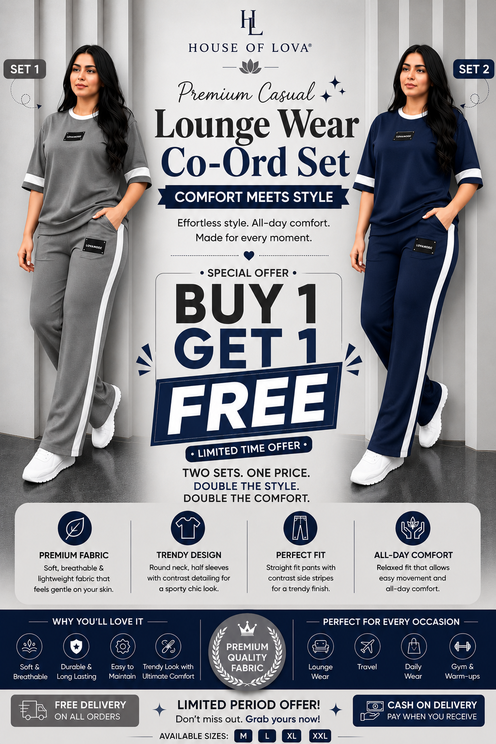 Women's Premium Co-Ord Set – Buy 1 Get 1 Free