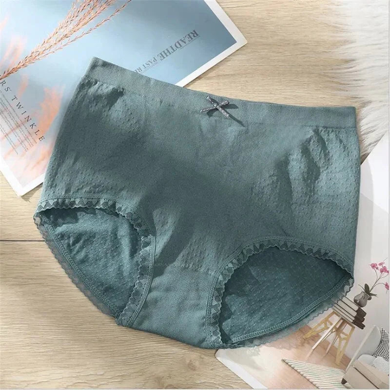 LaceyBreeze Mid-Waist Breathable Panties { Pack of 4}